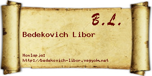 Bedekovich Libor névjegykártya